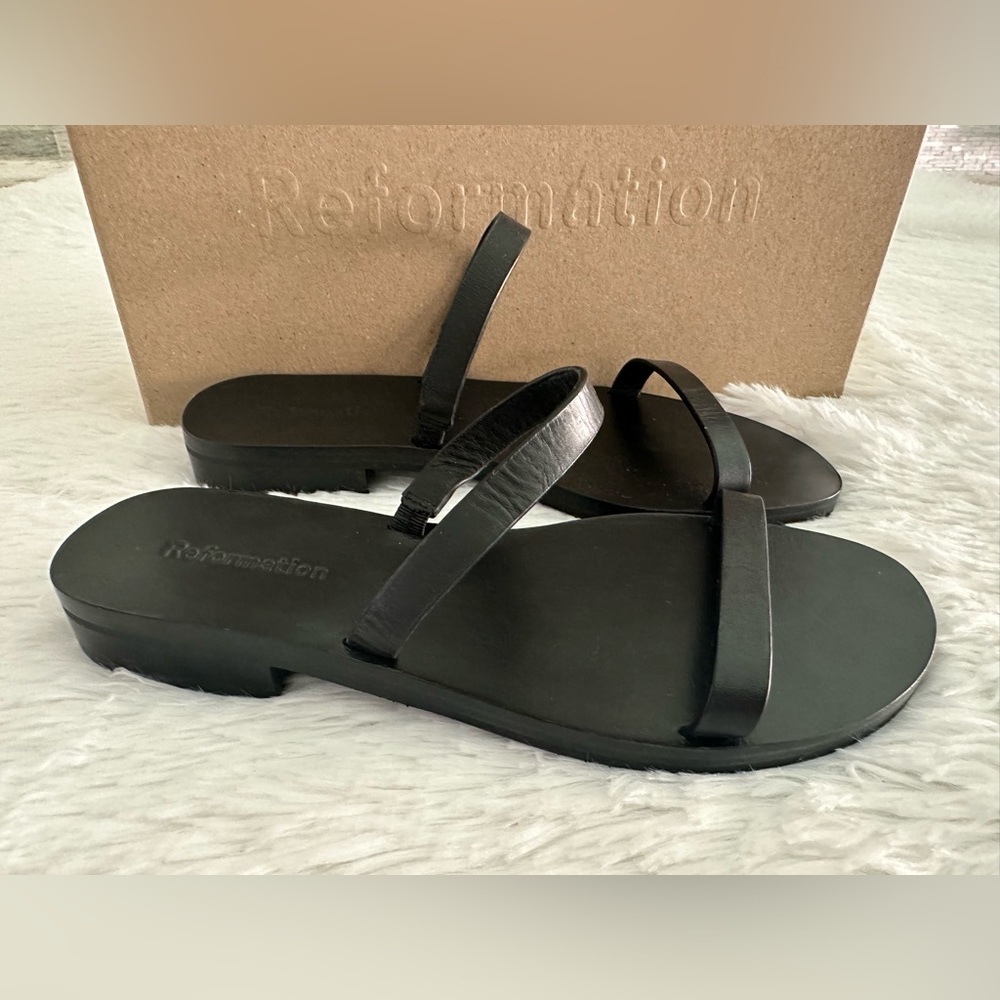 Reformation Black Sandals